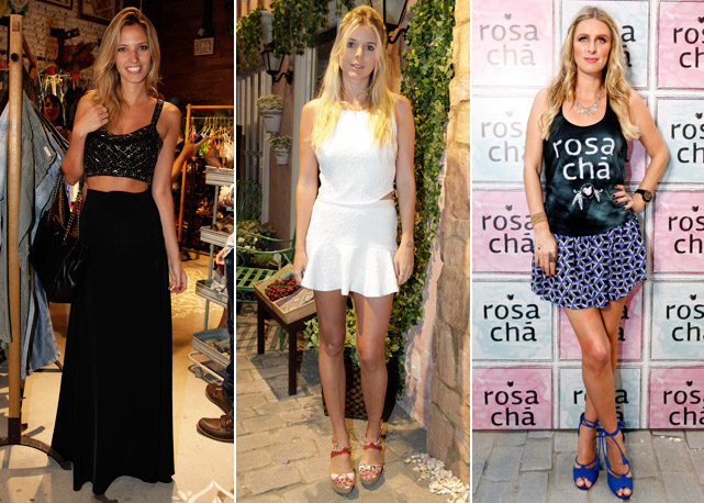 Da esquerda para a direita: Tainá Roland, Stephania Feder e Nicky Hilton - Foto: divulgação