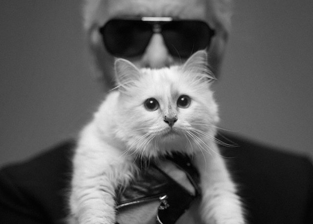 Choupette e Karl Lagerfeld - Foto: Reprodução Harper´s Bazaar