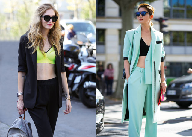 Neste verão, a alfaiataria mergulha no mundo dos esportes, com os tops cropped - Fotos: reprodução