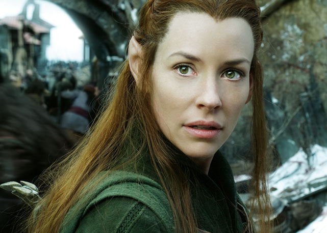 Evangeline Lillu em cena do novo filme da série "O Hobbit", como elfa - Foto: divulgação