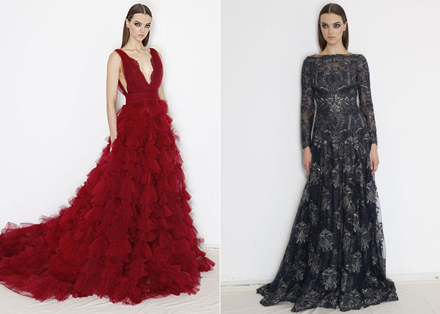 Dois looks do pre-fall 2015 da Marchesa - Fotos: reprodução