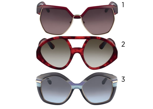 (1) Chloé, R$ 1.005; (2) Valentino, R$ 1.030; e (3) Salvatore Ferragamo, R$ 980 - Foto: reprodução/Harper's Bazaar