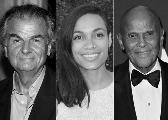 Os homenageados desta edição: Harry Belafonte, Rosario Dawson e Patrick Demarchelier - Foto: Getty Images