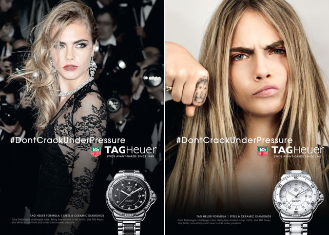 Cara Delevingne estrela campanha da TAG Heuer - foto: reprodução