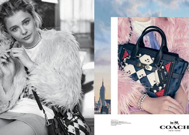 Chloë na nova campanha da Coach - Foto: reprodução
