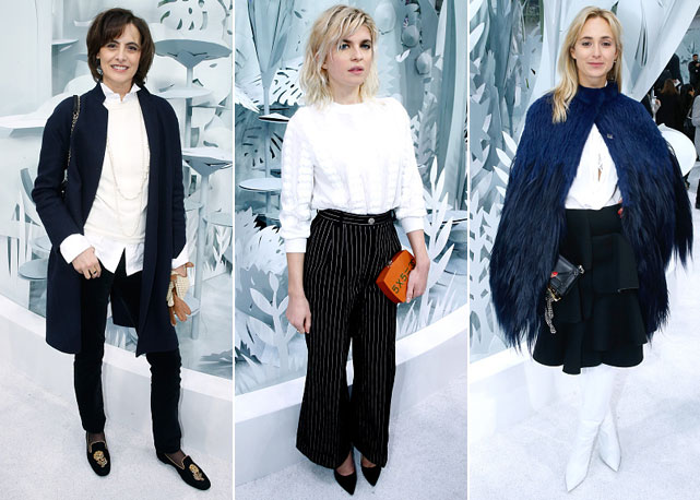 Da esquerda para a direita: Inés de la Fressange, Cecile Cassele e Elisabeth von Thurn und Taxis - Fotos: Getty Images