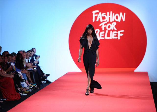 Naomi Campbell na edição 2011 do Fashion for Relief - Foto: Getty Images