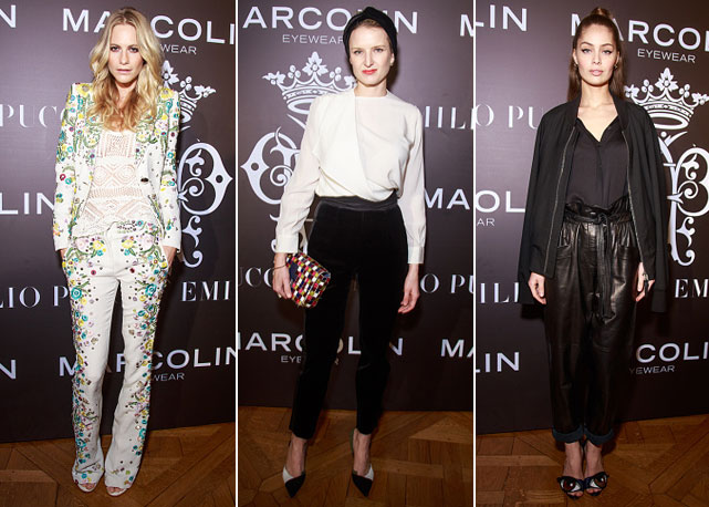 Da esquerda para a direita: Poppy Delevingne, Fiora Scarry e Marie Ange Casta - Fotos: Getty Images