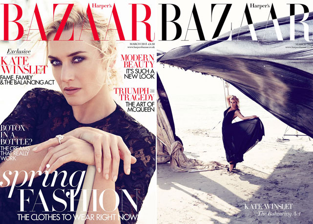 À esquerda, a capa das bancas; à direita, a capa dos assinantes - Fotos: reprodução/Harper's Bazaar
