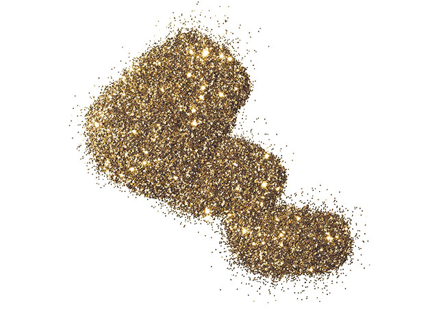 Glitter dourado M.A.C, R$ 99 - Foto: reprodução/Harper's Bazaar
