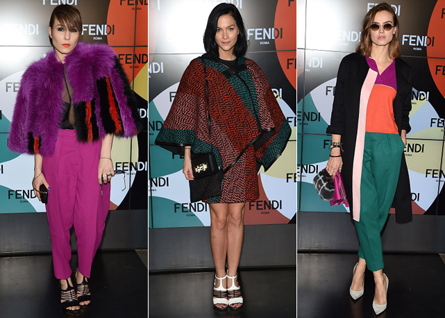 Da esquerda para a direita: Noomi Rapace, Leigh Lezark e Kasia Smutniak - Fotos: Getty Images