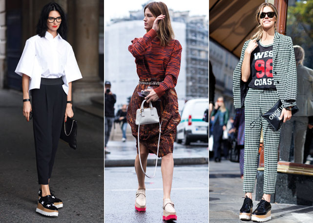 As megaplataformas retas sào opção certa para caminhar com estilo, sem deixar o conforto de lado  - Fotos: Agência Fotosite
