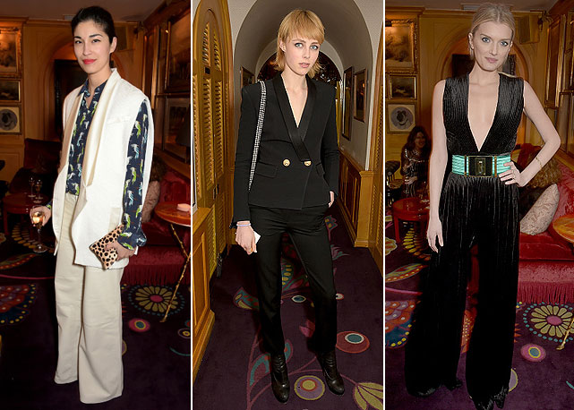 Da esquerda para a direita: Caroline Issa, Edie Campbell e Lily Donaldson - Fotos: Getty Images