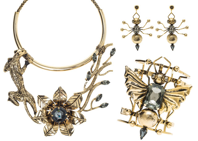 Em sentido horário: colar (R$ 1.870), brincos (R$ 560) e bracelete (R$ 876) todos do designer Caio Vinicios - Fotos: divulgação