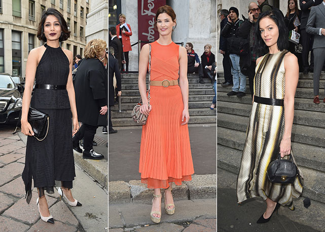 Freida Pinto, Hanneli Mustaparta e Leigh Lezark - Foto: Getty Images