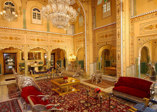 Um dos espaços da suíte Shahi Mahal - Foto: reprodução