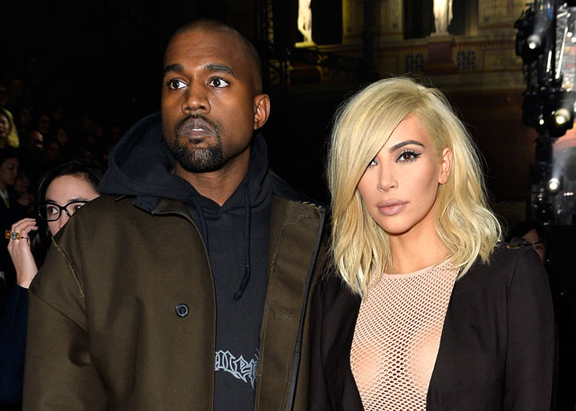 Kim e Kanye no desfile da Lanvin durante a semana de moda de Paris - Foto: Getty Images