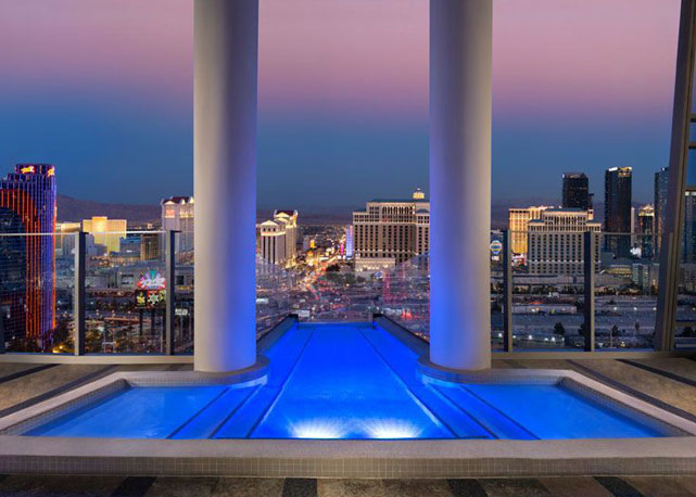 A piscina da Sky Villa em Las Vegas - Foto: reprodução