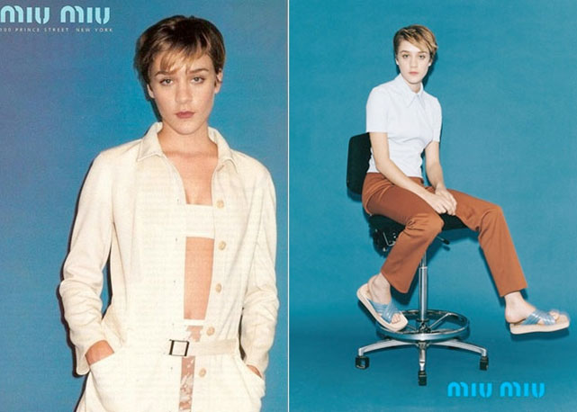 Chloë em campanha Spring Summer 1996 da Miu Miu - Foto: Divulgação