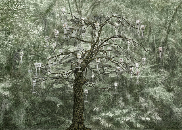 A "Enchanting Tree" do artista Cássio Vasconcellos - Foto: divulgação