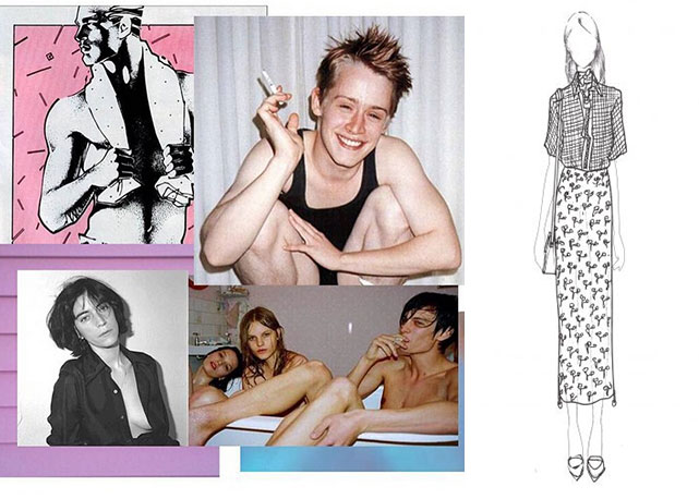 mood board e croqui de Vitorino Campos para o verão 2016 - Foto: divulgação