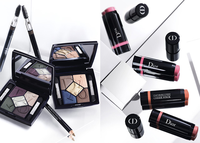As novas sombras e os três modelos de Blush Cheek Sticks. Fotos: divulgação