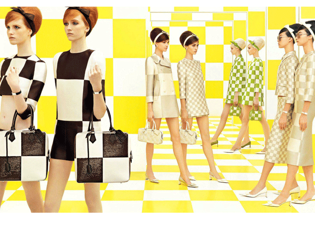 Campanha de verão 2013 da Louis Vuitton: quadriculados mil.  Foto: divulgação