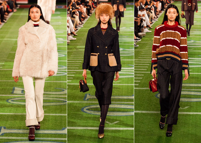 Três looks da coleção de inverno 2015 da Tommy Hilfiger. Fotos: divulgação