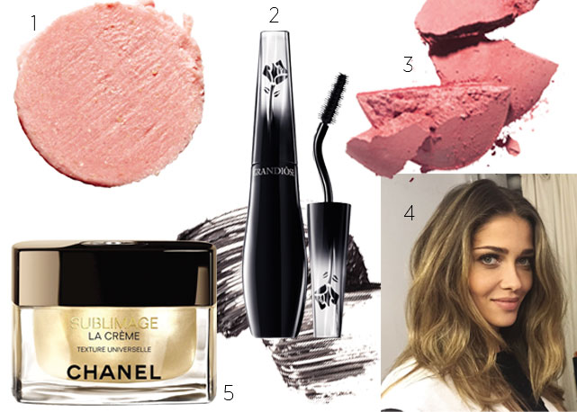 Os eleitos da top: 1. Grandiôse Lancôme,R$ 189; 2. Classic Strawberry Chapstick,US$ 2; 3. Hidra Beauty Crème Chanel,R$ 380; 4. Sublimage La Crème Chanel, R$ 1.850; 5. Blush HD Make Up For Ever, R$ 135 - Foto: reprodução
