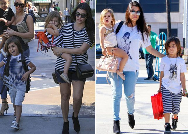 Kourtney e seus filho Mason e Penelope  - Fotos: reprodução