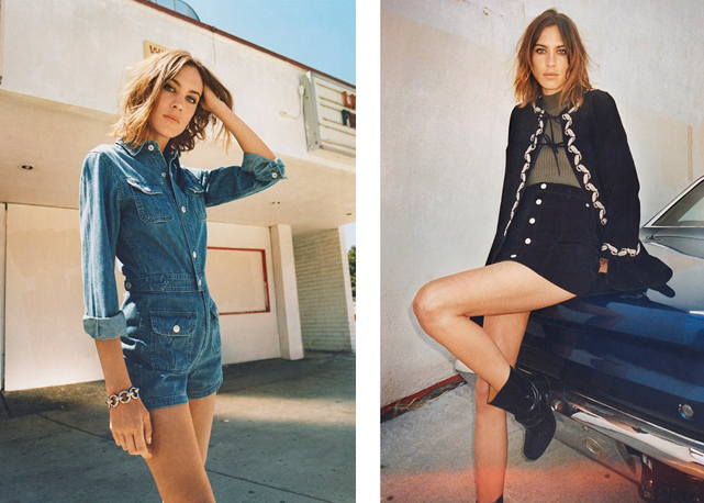 Dois cliques da nova campanha da AG para Alexa Chung! Fotos: divulgação
