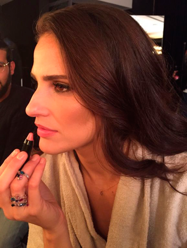 Fernanda na gravação de "Verdades Secretas" - Foto: divulgação