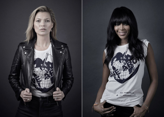 Kate Moss e Naomi Campbell - Fotos: Andy Gotts/ reprodução