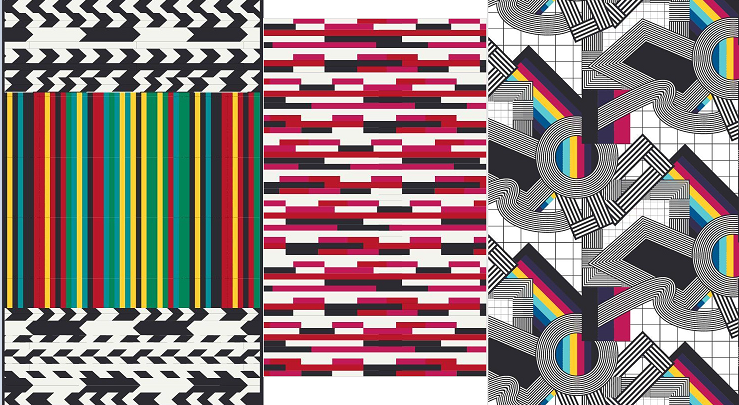 Cores se misturam nos grafismos (Foto: reprodução)