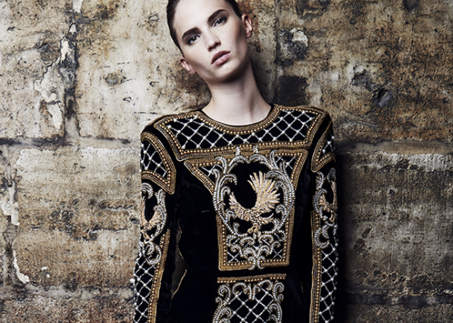 Look da parceria entre a Balmain e H&M