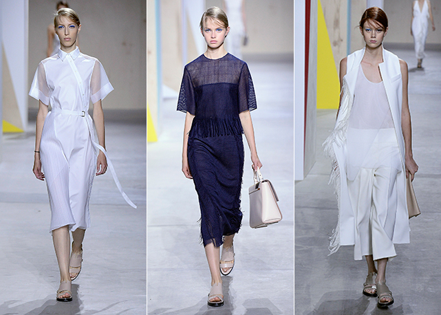 O verão 2016 da Hugo Boss apresentado nesta quarta-feira (16.09) no NYFW -  Foto: Getty Images