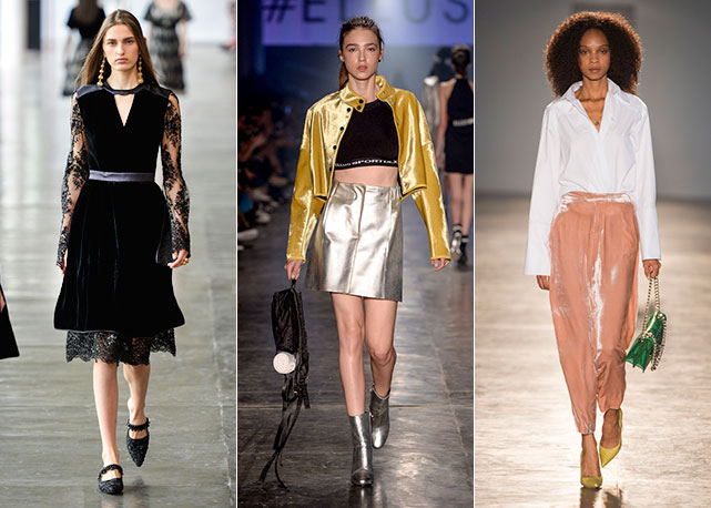Looks dos desfiles da esquerda para á direita de: Reinaldo Lourenço, Ellus e Animale, todos inverno 2016 - Fotos: Agência Fotosite
