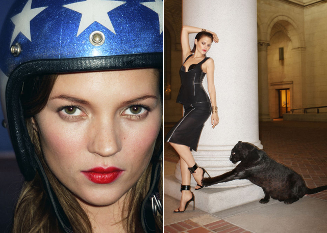 Kate Moss (1997) e Catherine McNeil (2013) - Fotos:Terry Richardson/ reprodução