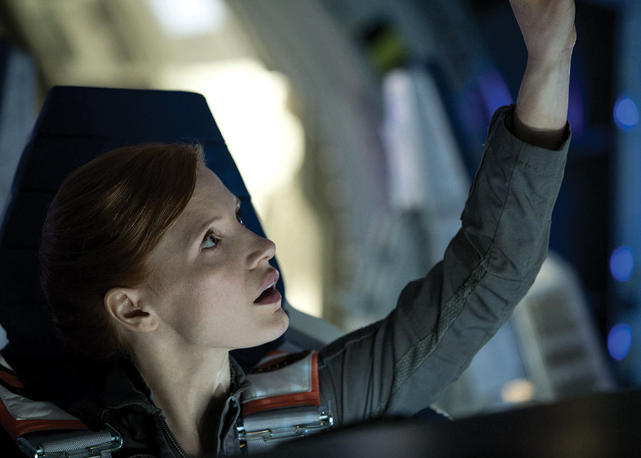Jessica Chastain em cena da ficção "Perdido em Marte" - Foto: reprodução