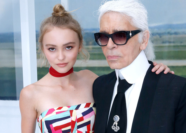 Lily e Karl Lagerfeld - Foto: reprodução