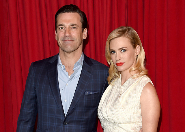Jon Hamm e January Jones protagonistas da série Mad Men - Foto: Getty Images
