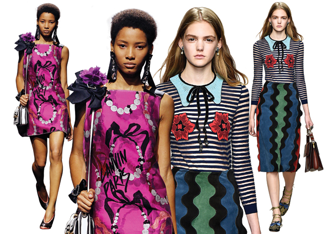 Looks do verão 2016 da Lanvin e da Gucci - Fotos: reprodução