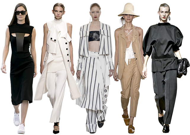 Vitorino Campos, inverno 2016; Proenza Schouler, verão 2016: Giuliana Romanno, inverno 2016; Jli Sander, inverno 2016; Céline, verão 2016 - Foto: reprodução