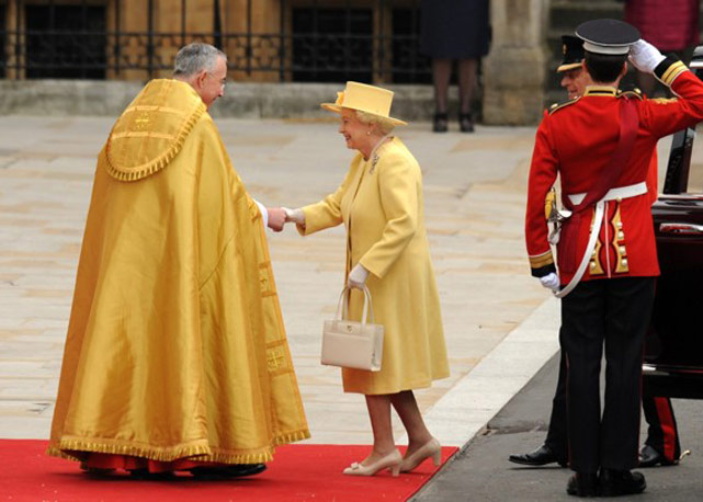 Rainha Elizabeth II no casamento da Duquesa Kate e do Príncipe William em 2011 - Foto: reprodução