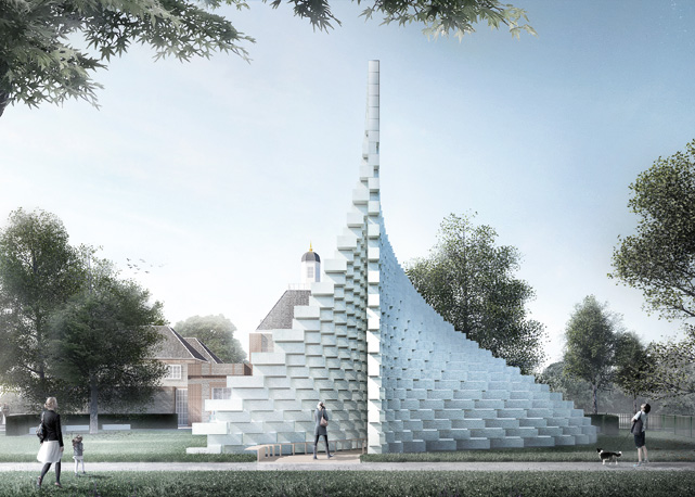 O pavilhão de verão das Serpentine Galleries, projetado pelo Bjarke Ingels Group - Foto: divulgação