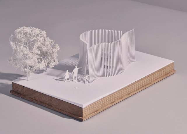 A maquete da casa de verão concebida por Asif Khan - Foto: divulgação