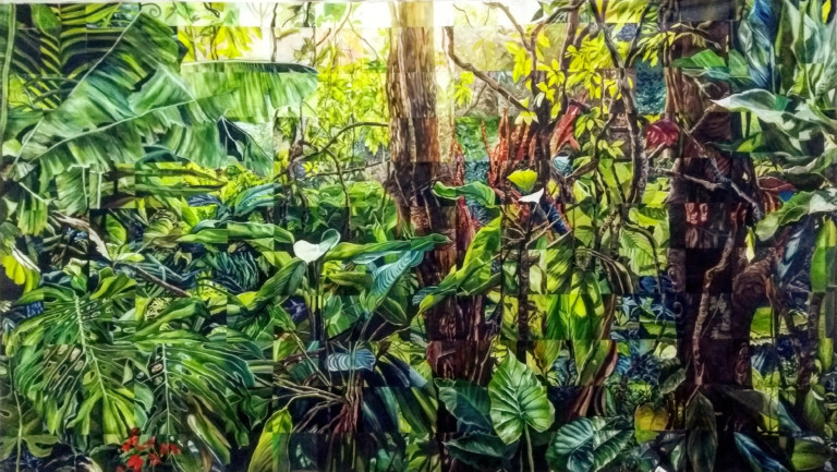 Pintura de Sandra Mazzini na Janaína Torres Galeria - Foto: Divulgação
