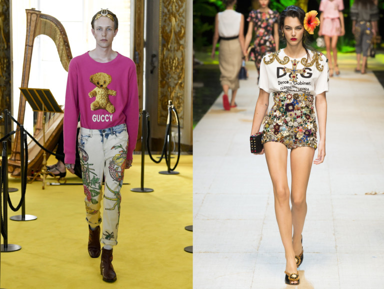 Gucci Resort 2018 / Dolce & Gabbana Verão 2017