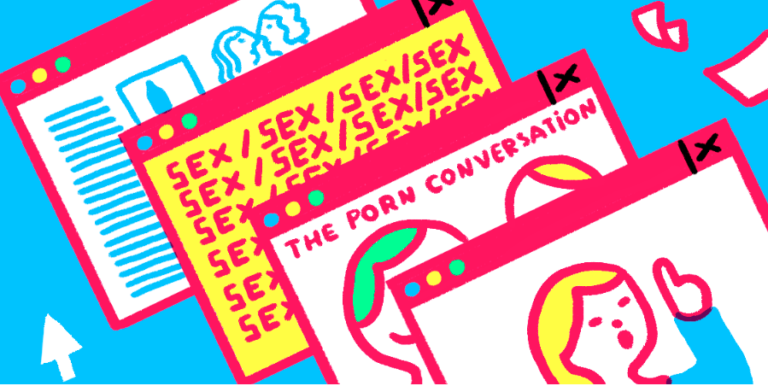 Ilustração do site The Porn Conversation
