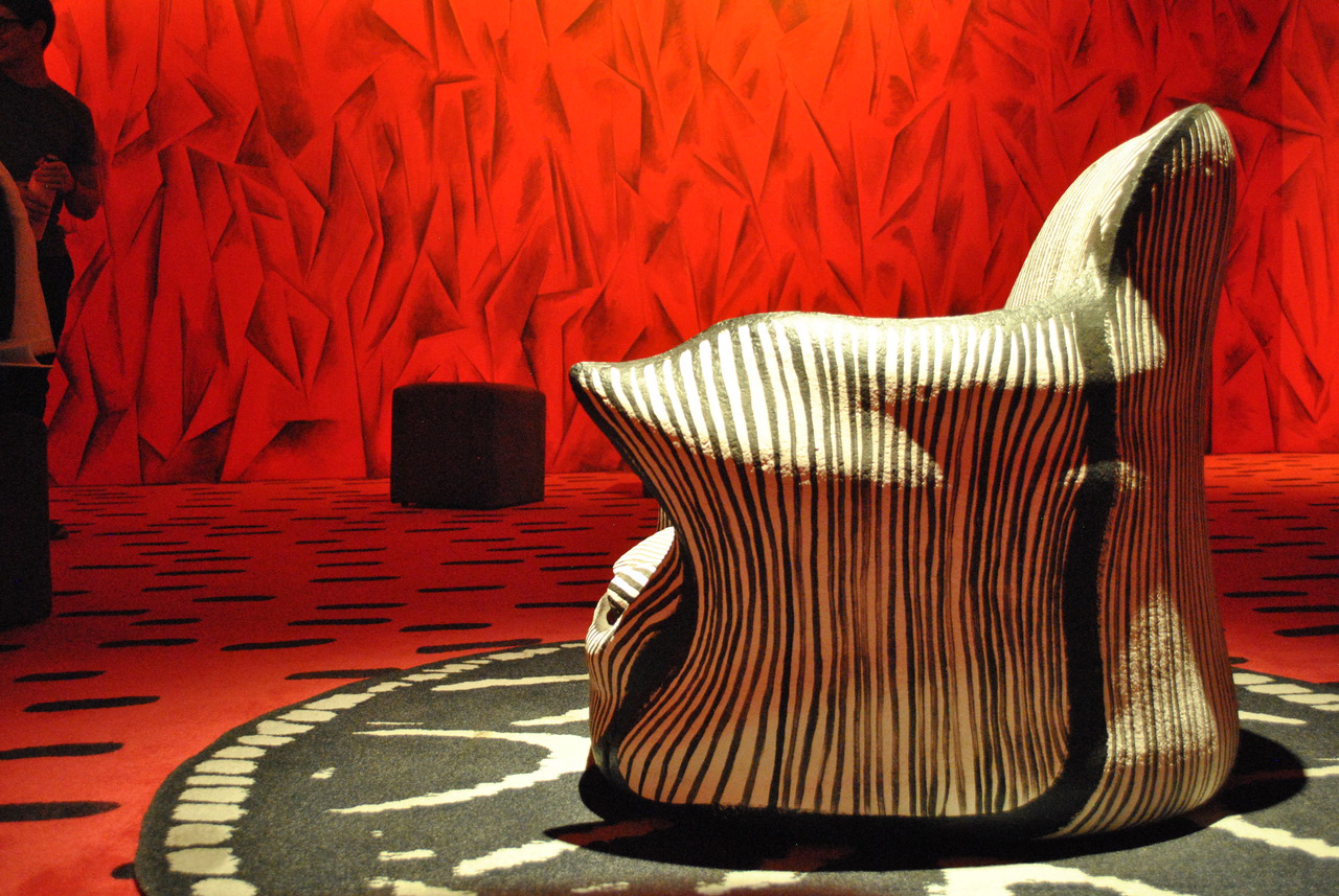 O living de David Lynch reproduzido por Guillermo Kuitca, o curador da mostra - Foto: Arquivo Pessoal